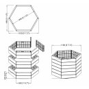 Hochbeet Baukasten-System: 1 Modul ERGO-Hochbeet-System Farbe STONE, 3D-Steinoptik (Schieferstruktur),  Ø 110cm H:25 cm
