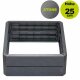 Hochbeet Baukasten-System: 1 Modul ERGO-Hochbeet-System  QUADRO S, 60x60 cm, Farbe STONE