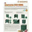 Geschlossener Schnell-Komposter 600 Liter: ECO-KING, grün, aus 100% recyceltem PP, made in Germany