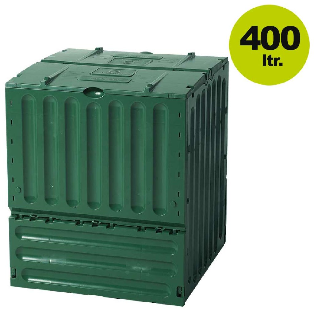 Geschlossener Schnell-Komposter 400 Liter: ECO-KING, grün, aus 100% recyceltem PP Kunststoff, jetzt günstig kaufen 	 
		 (Schnellkomposter)  
	