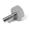 Schlauchtülle mit Überwurfmutter aus Edelstahl: Schlauchtülle 1 Zoll flachdichtend, Edelstahl, gedrehte Ausführung, Schlauch-Anschluss  Tülle, 13 mm, V4A