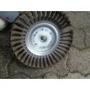 YERD Kegelbürste / Fugenbürste 190 mm: Wildkrautbürste für Motorsense mit 25,4mm (1" Zoll) Aufnahme, Stahldraht-Rundbürste inkl. Adapter für 20mm Freischneider-Anschluss, 0,5mm Stahldraht gezopft, Drahtbürste  für Motorsensen ab 1PS