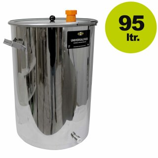 Speidel Edelstahl Universal-Fass:  Fermentations-Behälter, 95 Liter Gär- und Lagerfass mit Spannring-Deckel und Gärspund-Loch, Getränkefass, Sauerkraut-Behälter, Immervoll-Fass (mit opt. Zubehör), made in Germany, Versand kostenfrei*