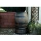 YERD Regenfass Set: 120 l Regentonne Wassertank, Holzfass Deign, Fass mit passendem Untergestell 120 Liter