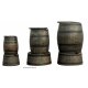 YERD Regenfass Set: 120 l Regentonne Wassertank, Holzfass Deign, Fass mit passendem Untergestell 120 Liter