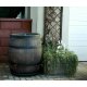 YERD Regenfass Set: 120 l Regentonne Wassertank, Holzfass Deign, Fass mit passendem Untergestell 120 Liter