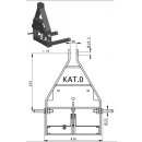 KAT-0 Anschluss: Zubehör für YERD - Transportmulde - Anbaubock für Traktor Dreipunkt-Anschluss Kat.0