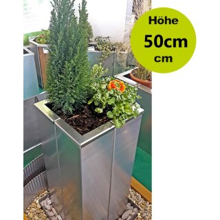 Edelstahl-Pflanzkübel Portal 1 Höhe 50cm
