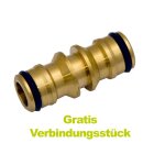 2er Set-Angebot - 20m Schlauch super handlich und leicht:  2x 10 m  YERD® automatische Wasser-Schlauchtrommel, 1/2" Zoll Gartenschlauch, Gardena kompatible Kupplungen,7-fach Multi-Gartenbrause, inkl. GARTIS Messing-Verbindungsstück