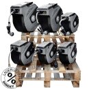 2er Set-Angebot - 20m Schlauch super handlich und leicht:  2x 10 m  YERD® automatische Wasser-Schlauchtrommel, 1/2" Zoll Gartenschlauch, Gardena kompatible Kupplungen,7-fach Multi-Gartenbrause, inkl. GARTIS Messing-Verbindungsstück