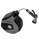 2er Set-Angebot - 20m Schlauch super handlich und leicht:  2x 10 m  YERD® automatische Wasser-Schlauchtrommel, 1/2" Zoll Gartenschlauch, Gardena kompatible Kupplungen,7-fach Multi-Gartenbrause, inkl. GARTIS Messing-Verbindungsstück