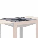 Basismodul Grill-Tisch 70cm:  rostige Primaterra Feuerstelle Calido 80x80cm Höhe 70cm, natürlich hergestellte Rost-Patina, aus 1,5mm Normalstahl, Design Feuerschale erweiterbar als Grill mit Feuerplatte / Feuerring...