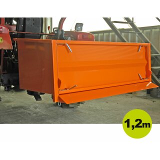 YERD 120cm Transportmulde, 120 x 62 x 45 cm (innen), Heckmulde kippbar, Kippmulde für Traktor mit Dreipunkt KAT-0 oder KAT-1 (Preis OHNE Dreipunkt-Aufhängung), Versand kostenfrei*