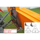 YERD  150cm Transportmulde, 150 x 62 x 45cm (innen),  Heckmulde kippbar, Kippmulde für Traktror mit Dreipunkt KAT-0 oder KAT-1 (Preis OHNE Dreipunkt-Aufhängung), Versand kostenfrei*