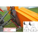 YERD Transportmulde  150 cm,  Heckcontainer / Transportbox / Kippmulde   für Traktor, Dreipunkt Kat-0  Anschluss