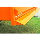 YERD Transportmulde  150 cm,  Heckcontainer / Transportbox / Kippmulde   für Traktor, Dreipunkt Kat-0  Anschluss