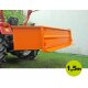 YERD Transportmulde  150 cm,  Heckcontainer / Transportbox / Kippmulde   für Traktor, Dreipunkt Kat-0  Anschluss