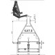 YERD Transportmulde  150 cm,  Heckcontainer / Transportbox / Kippmulde   für Traktor, Dreipunkt Kat-0  Anschluss