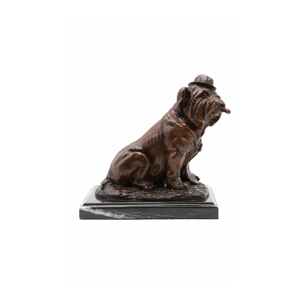 Bronzefigur "Hund mit Zigarre" braun lackiert 	 
		 (Bronzefigur,Bronzeskulptur, Bronzeskulptur, Hund mit Zigarre, Bronze lackiert, Bronzefigur günstig)  
	