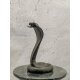 Gartendeko/Innendeko/Wohnungsdeko: Bronzefigur Schlange "Kobra klein" - braun lackiert