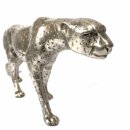 Extravagante Bronzefigur "Gepard silber"  80cm,...
