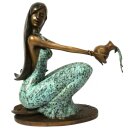Restposten: Elegante Bronzefigur Aquarius - Sternzeichen...