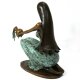 Restposten: Elegante Bronzefigur Aquarius - Sternzeichen Wassermann "Wasserfrau 39cm" patiniert