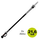 Hochentaster: Elektronische kabellose Akku-Astsäge KVS8000P, Schnittstärke 160 mm, Länge 170-250cm mit Teleskop-Auszug, wartungsfreier Motor, leiser Lauf unter 70 dB(A), inkl. 2x 21,6V 86,4 Wh Lithium-Akku und 3-fach Ladegerät (Versand kostenfrei)