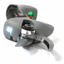 Elektrische Akkuschere Volpi KV220 Schnittstärke Ø  2,2cm, Gartenschere / Ernteschere mit wartungsfreiem bürstenlosen Motor, 2 Schnittweiten per Software, mit LED Arbeitslicht, Li-Ion 7,2V/4Ah (28,8 Wh), Klinge aus SK5 Karbonstahl, ca. 3 Std.  pro Ladung