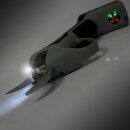 Elektrische Akkuschere Volpi KV220 Schnittstärke Ø  2,2cm, Gartenschere / Ernteschere mit wartungsfreiem bürstenlosen Motor, 2 Schnittweiten per Software, mit LED Arbeitslicht, Li-Ion 7,2V/4Ah (28,8 Wh), Klinge aus SK5 Karbonstahl, ca. 3 Std.  pro Ladung