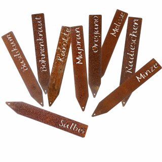 Geschenkidee für Gartenbesitzer / Gartenliebhaber: Super schöne Beet-Steckschilder, rostig, verschiedene Motive zur Auswahl für Gartenfreunde, tolles Garten-Zubehör für Hochbeete und Freiland-Beete