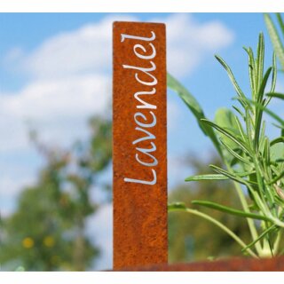 Beet-Steckschild Edelrost verschiedene Motive zur Auswahl Lavendel
