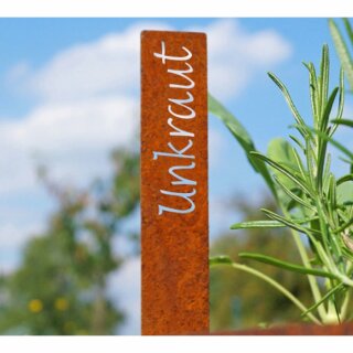 Beet-Steckschild Edelrost verschiedene Motive zur Auswahl Unkraut