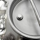 Fischer  POLISHLINE Edelstahl-Transportkanne 50 Liter, Getränkefass für Lebensmittel, Hochglanz poliert, Inox 18/10 AISI 304, Edelstahlkanne geschweißt (!), Behälter ideal für Branntwein, Öliven-Öl, Balsamico Essig, Milch, Federweißer, Most, Wein u.s.w.