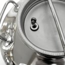 Fischer  POLISHLINE Edelstahl-Transportkanne 50 Liter, Getränkefass für Lebensmittel, Hochglanz poliert, Inox 18/10 AISI 304, Edelstahlkanne geschweißt (!), Behälter ideal für Branntwein, Öliven-Öl, Balsamico Essig, Milch, Federweißer, Most, Wein u.s.w.