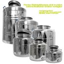 Fischer  POLISHLINE Edelstahl-Transportkanne 30 Liter, Getränkefass für Lebensmittel, Hochglanz  Inox 18/10 AISI 304, Edelstahlkanne geschweißt (!), Behälter ideal für Branntwein, Öliven-Öl, Balsamico Essig, Milch, Federweißer, Most, Wein u.s.w.