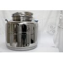 Fischer  POLISHLINE Edelstahl-Transportkanne 30 Liter, Getränkefass für Lebensmittel, Hochglanz  Inox 18/10 AISI 304, Edelstahlkanne geschweißt (!), Behälter ideal für Branntwein, Öliven-Öl, Balsamico Essig, Milch, Federweißer, Most, Wein u.s.w.