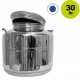 Fischer  POLISHLINE Edelstahl-Transportkanne 30 Liter, Getränkefass für Lebensmittel, Hochglanz  Inox 18/10 AISI 304, Edelstahlkanne geschweißt (!), Behälter ideal für Branntwein, Öliven-Öl, Balsamico Essig, Milch, Federweißer, Most, Wein u.s.w.