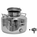 Edelstahlkanne 10 Liter Edelstahl Schraubhahn 1/2"