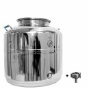 Edelstahlkanne 50 Liter Edelstahl Schraubhahn 1/2"