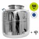 Edelstahlkanne 50 Liter Edelstahl Schraubhahn 1/2"