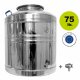 Edelstahlkanne 75 Liter Edelstahl Schraubhahn 1/2"