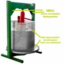 Obstpresse manuell hydraulisch, 50 Liter Kelter, lebensmittel-berührende Teile aus Edelstahl, Fischer OPRAH50 Apfelpresse / Beerenpresse mit ca. 5t hand-hydraulischem Pressdruck, inkl. Presstuch