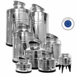 Edelstahlkanne 3 Liter mit festem Edelstahl Kugelhahn 1/2"