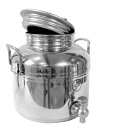 Edelstahlkanne 3 Liter mit festem Edelstahl Kugelhahn 1/2"