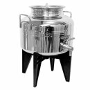 Edelstahlkanne 5 Liter mit festem Edelstahl Kugelhahn 1/2"