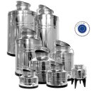 Edelstahlkanne 10 Liter Edelstahl Kugelhahn 1/2"