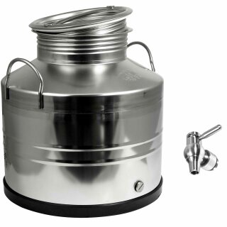 Edelstahlkanne 30 Liter Edelstahl Kugelhahn 1/2"