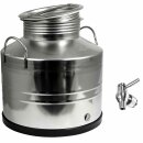 Edelstahlkanne 30 Liter Edelstahl Kugelhahn 1/2"