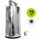 Edelstahlkanne 75 Liter Edelstahl Kugelhahn 1/2"